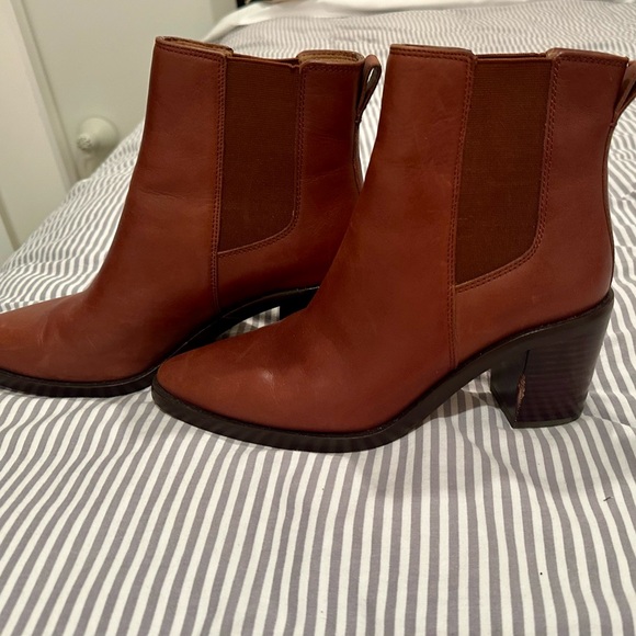 Madewell Brown Leather Ankle Boots - Picture 2 of 4